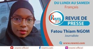 la revue presse par fatou Thiam Ngom