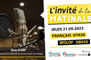 Invite de la Matinale ! Avec Ibou DIAW 21 Septembre 2023 Wlf