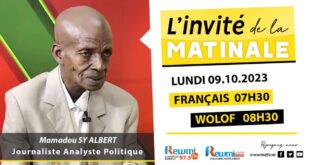 Invite de la Matinale ! Avec Mamadou Sy Albert 09 Octobre 2023 Fr