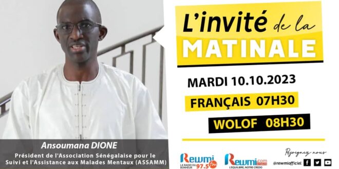 Invite de la Matinale ! Avec Ansoumana DIONE 10 Octobre 2023 Fr