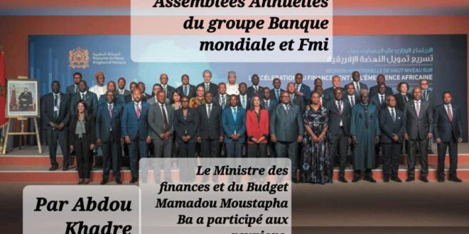 Assemblées Annuelles de la Banque Mondiale et du Fmi :48 États y compris le Sénégal ont signé la déclaration de Marrakech pour accélérer l'émergence de l'Afrique