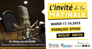 Invite de la Matinale ! Avec Dr Abbdou Karim DIAW 17 Octobre 2023 Fr