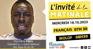 Invite de la Matinale ! Avec Macodou FALL 18 Octobre 2023 Fr