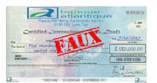 Faux Cheque