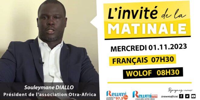 Invite de la Matinale ! Avec Souleymane Diallo 01 Novembre 2023 Fr