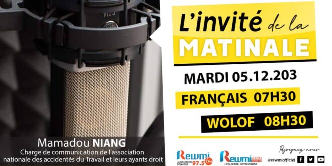 Invite de la Matinale ! Avec Mamadou NIANG 05 Décembre 2023 Fr