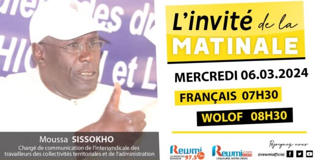 Invite de la Matinale ! Avec Moussa CISSOKHO SG Fgts/B 06 Mars 2024 2024