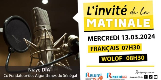 Invite de la Matinale ! Avec Ndiaye DIOP 13 Mars 2024 Fr