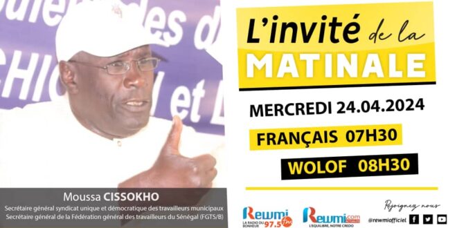 Invite de la Matinale ! Avec Moussa CISSOKHO 24 Avril 2024