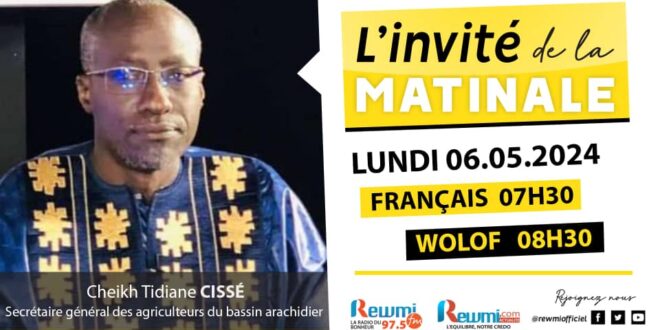 Invite de la Matinale ! Avec Cheikh Tidiane CISSÉ 06 Mai 2024 Fr