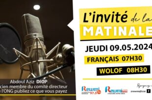 Invite de la Matinale ! Avec Abdoul Aziz DIOP 09 Mai 2024