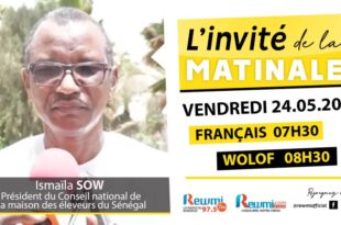 Invite de la Matinale ! Avec Ismaïla SOW 24 Mai 2024 Fr