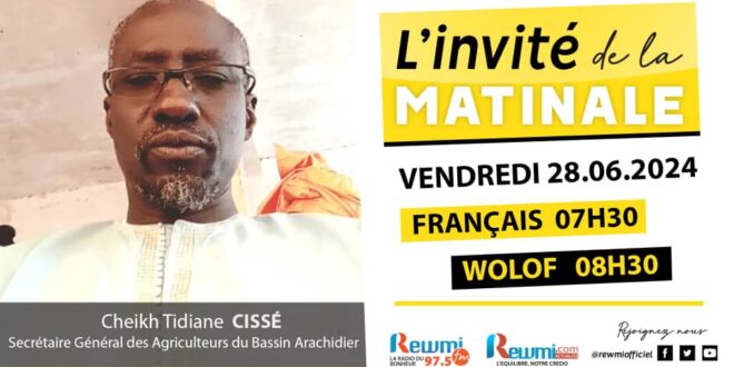 Invite de la Matinale ! Avec Cheikh Tidiane CISSÉ 27 Juin 2024 Fr