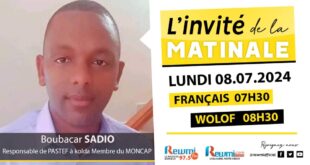 Invite de la Matinale ! Avec Boubacar SADIO 08 Juillet 2024