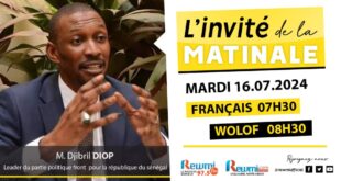 Invite de la Matinale ! Avec Djibril DIOP 16 Juillet 2024 Fr