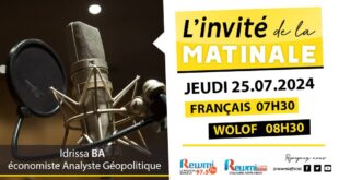 Invite de la Matinale ! Avec Idrissa BA 25 Juillet 2024