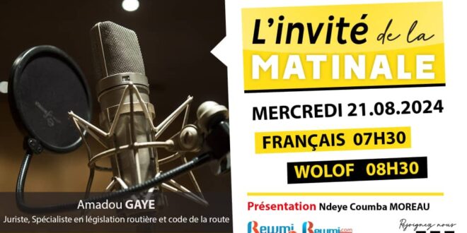 Invite de la Matinale ! Avec Amadou GAYE Juriste 21 Aout 2024 Fr