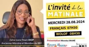 Invite de la Matinale ! Avec Zahra Iyane Thiam DIOP 28 Aout 2024 Fr