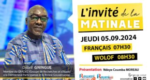 Invite de la Matinale ! Avec Djibril GNINGUE Membre du GRADEC