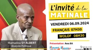 Invite de la Matinale ! Avec Mamadou SY ALBERT 06 Septembre 2024