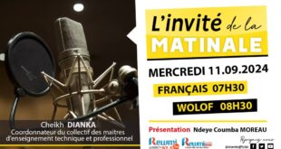 Invite de la Matinale avec Cheikh DIANKA 11 Septembre 2024