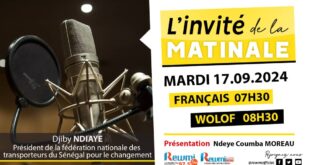 Invite de la Matinale ! Avec Djiby NDIAYE 17 Septembre 2024 Fr