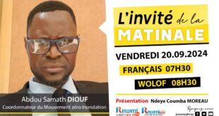 Invite de la Matinale ! Avec Abdou Samath DIOUF 20 Septembre 2024