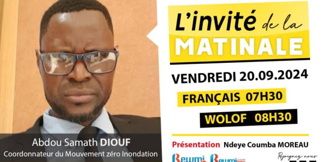 Invite de la Matinale ! Avec Abdou Samath DIOUF 20 Septembre 2024