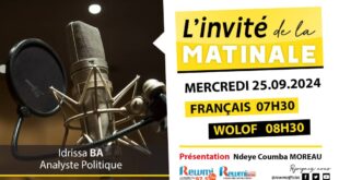 Invite de la Matinale ! Avec Idrissa BA 25 Septembre 2024