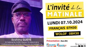 Invite de la Matinale ! Avec Ibrahima Gueye 07 Octobre 2024