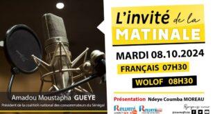 Invite de la Matinale ! Avec Amadou Moustapha GUEYE 08 Octobre 2024