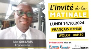 Invite de la Matinale ! Avec Mor GASSAMA Économiste 14 Octobre 2024 Fr