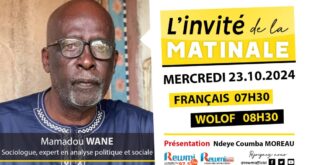 Invite de la Matinale ! Avec Mamadou WANE 23 Octobre 2024