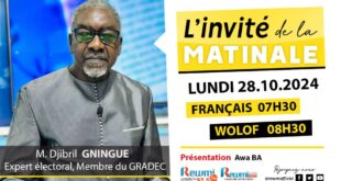 Invite de la Matinale ! Avec M. Djibril GNINGUE membre du GRADEC 28 Octobre 2024