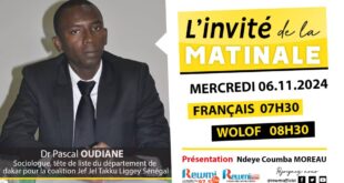 Invite de la Matinale ! Avec Dr. Pascal OUDIANE 06 Novembre 2024 Fr