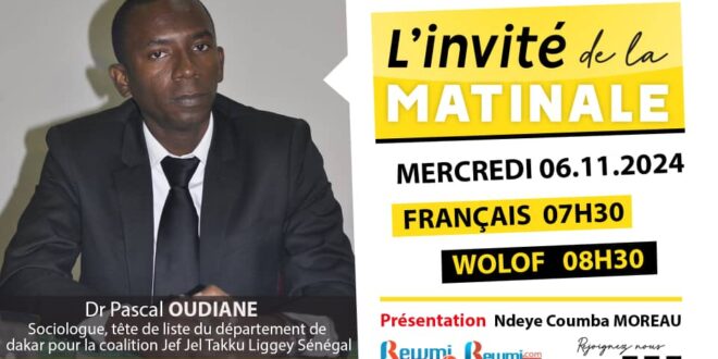 Invite de la Matinale ! Avec Dr. Pascal OUDIANE 06 Novembre 2024 Fr