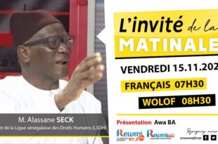 Invite de la Matinale ! Avec M. Alassane SECK 15 Novembre 2024 Fr