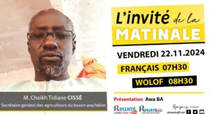 Invite de la Matinale ! Avec M. Cheikh Tidiane CISSÉ 22 Novembre 2024