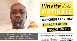 Invite de la Matinale ! Avec M. Cheikh Tidiane CISSE 11 Décembre 2024