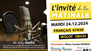 Invite de la Matinale ! Avec M. Balla NDOYE 24 Décembre 2024