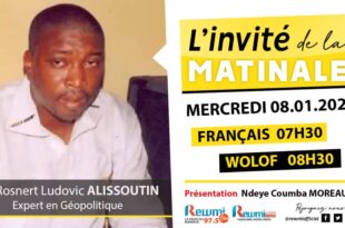 Invite de la Matinale ! Avec Mr. Rosnert Ludovic ALISSOUTIN 08 Janvier 2025