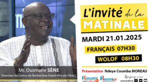 Invite de la Matinale ! Avec Mr. Ousmane SÈNE Directeur du Warc 21 Janvier 2025