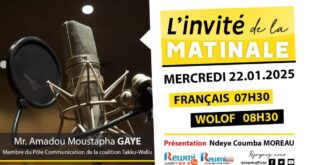 Invite de la Matinale ! Avec Mr. Amadou Moustapha GAYE 22 Janvier 2025 Fr