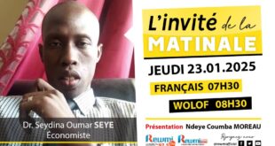 Invite de la Matinale ! Avec Dr. Seydina Oumar SEYE 23 Janvier 2025 Fr