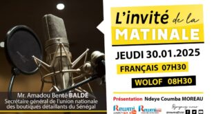 Invite de la Matinale ! Avec Mr. Amadou Benté BALDÉ 30 Janvier 2025 Fr