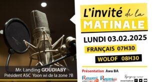 Invite de la Matinale ! Avec Mr. Landing GOUDIABY 03 Février 2025 Fr