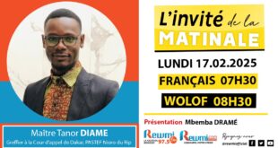 Invite de la Matinale ! Avec Maître Tanor DIAME 17 Février 2025