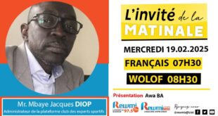 Invite de la Matinale ! Avec Mr. Mbaye Jacques DIOP 19 Février 2025