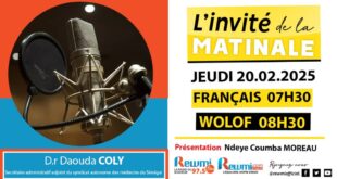 Invite de la Matinale ! Avec Dr Daouda COLY 20 Février 2025 Fr