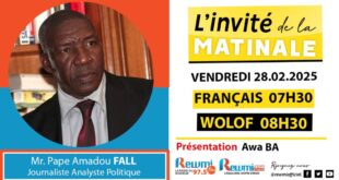 Invite de la Matinale ! Avec Mr. Pape Amadou FALL 27 Février 2025 Fr